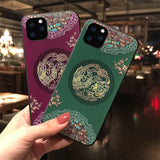 Embossed 3D Antiquity Style Shockproof Anti scratch Case for iPhone 11 Series