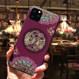 Embossed 3D Antiquity Style Shockproof Anti scratch Case for iPhone 11 Series