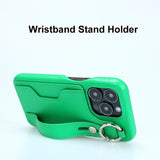 PU Leather Card Slot Wristband Case for iPhone 14 13 12 series