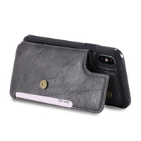 For iPhone X XR XS Max Flip Leather Wallet Phone Case with Handle