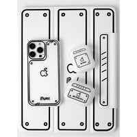 2D Line Comic Cute Frosted Case For iPhone14 13 12 series