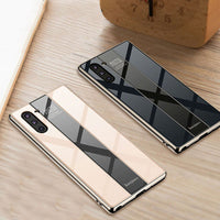 Shockproof Plating TPU PC Glass Mirror Case for Samsung Note 10 9 8 S9 S8 Plus