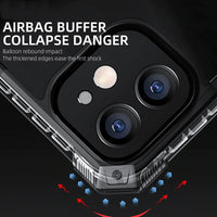 Transparent Leather Silicone Mixed Shockproof Armor Case for iPhone 12 Series