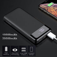 Portable External Power Bank Dual USB Fast Charger 10000mAh & 20000mAh