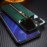 Luxury Mirror Organic Plexiglass Leather Full Protection Case For iPhone 11 Series