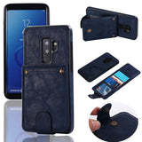 Flip Wallet Vertical Card Holder Leather Phone Case Retro Back Cover For Samsung Galaxy S8 S9 Plus Edge Note 8 9