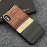 Shockproof Funda Natural Wooden Phone Case for iPhone X XS XR XS Max