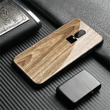 Wood Texture Tempered Glass Phone Case For One Plus 6 6T 7 7Pro