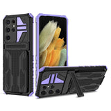 Wallet Card Flip Cover Hybrid Stand Case For Samsung Galaxy S22 S21 Ultra Plus