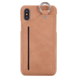 Vintage Leather For iphone X With Ring