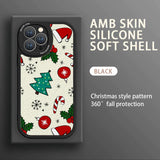 Christmas & New Year 2024 Anti-fall Lens Protective Phone Cases For iPhone 15 14 13 Series