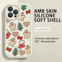 Christmas & New Year 2024 Anti-fall Lens Protective Phone Cases For iPhone 15 14 13 Series