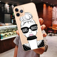 Princess Female Boss Coffee Vogue Girl Mom Baby Soft Cover Case For iPhone 11 Pro Max