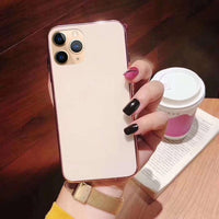 Luxury Plating Tempered Glass Case For iPhone 11 Pro Max