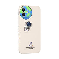 Liquid Silicone Astronaut Spaceship Case for iPhone 13 12 11 Series