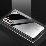 Color Tempered Glass Hard PC Case For Samsung Galaxy S21 Series