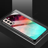 Color Tempered Glass Hard PC Case For Samsung Galaxy S21 Series