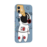 Liquid Silicone Astronaut Spaceship Case for iPhone 13 12 11 Series