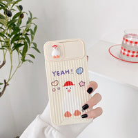 Cute Dinosaur Slide Camera Protection Case For iPhone 13 12 11 Pro Max