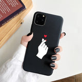Cute Cartoon Soft Black Silicon Case For iPhone 11 Series