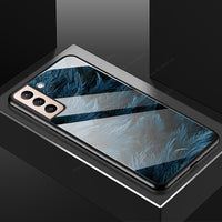 Color Tempered Glass Hard PC Case For Samsung Galaxy S21 Series