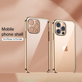 Luxury Plating Transparent Silicone Case for iPhone 14 13 12 series