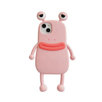 Funny Cartoon Stereoscopic Frog Cute Monster Soft Case For iPhone 14 13 12 series