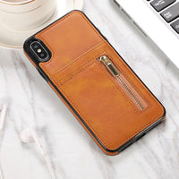 Zipper Leather Wallet Case For iPhone X XS XR XS Max 6 6s plus 7 8 Plus