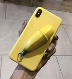3D Stress Reliever Funny Peeled Banana Phone Case For iPhone 11 Series