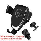 Automatic Clamping 15W Fast Car Wireless Charger for Samsung iPhone Infrared Sensor Phone Holder Mount