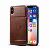 Magnetic Car Holder Absorption PU Leather Case for iphone XS XR XS Max 6 6s 6 7 8 Plus