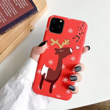 Cute Cartoon Soft TPU Christmas Phone Case For iPhone 12 Series