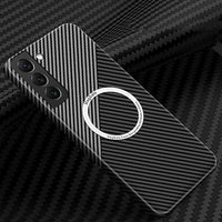 Carbon Fiber Texture Wireless Charging Magsafe Case for Samsung Galaxy S22 S21 Plus Ultra