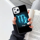 Lovely Blue Star 12 Zodiac Art Signs Candy Soft Silicone Phone Case For iPhone 11 Series