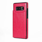 Samsung Galaxy Note 8 Leather Case With Card Holder Kickstand