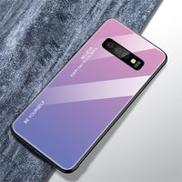 Luxury Gradient Tempered Glass Case For Samsung Galaxy S10 S10 Plus S10e