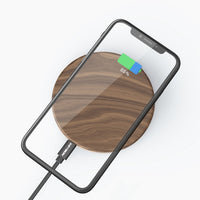 Wooden 10W Fast Wireless Charger for iPhone 11 XS Max Samsung S10 S9 Xiaomi Mi 9