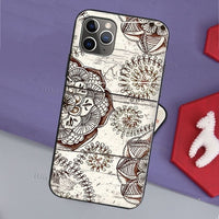 Mandala Floral Wooden Pattern Case For iPhone 11 & iPhone 12 Series