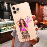 Princess Female Boss Coffee Vogue Girl Mom Baby Soft Cover Case For iPhone 11 Pro Max