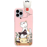 Cartoon Couple Fashion Silicone Matte Case For iPhone 11 Series