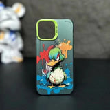 Cool Dog Cat Colored Cartoon Graffiti Case For iPhone 15 14 13 series