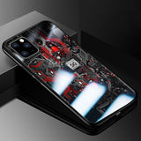 Explorer Painted Tempered Glass Protective Cover Case for iPhone 11 Pro Max