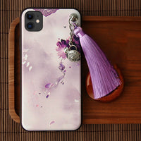 3D Relief Emboss Tassel Bell Anti knock Case for iPhone 11 Pro Max XS XR X