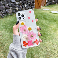 Dried Flower Beautiful Transparent Shockproof Case For iPhone 14 13 12 series