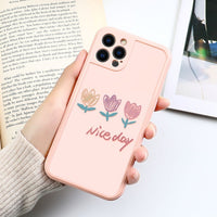 Heart Flowers Soft TPU Silicone Case For iPhone 12 11 Series