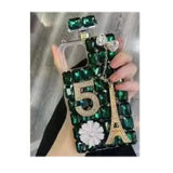 Luxury 3D Eiffel Tower Perfume Bottle Glitter Bling with Chain Cases for iPhone 13 12 11 Pro Max Mini