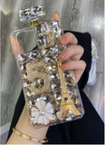 Luxury 3D Eiffel Tower Perfume Bottle Glitter Bling with Chain Cases for iPhone 13 12 11 Pro Max Mini