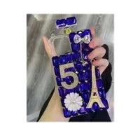 Luxury 3D Eiffel Tower Perfume Bottle Glitter Bling with Chain Cases for iPhone 13 12 11 Pro Max Mini