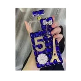 Luxury 3D Eiffel Tower Perfume Bottle Glitter Bling with Chain Cases for iPhone 13 12 11 Pro Max Mini