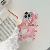 Fashion Marble Pattern Anti-Knock Soft Case for iPhone 15 14 13 12 series